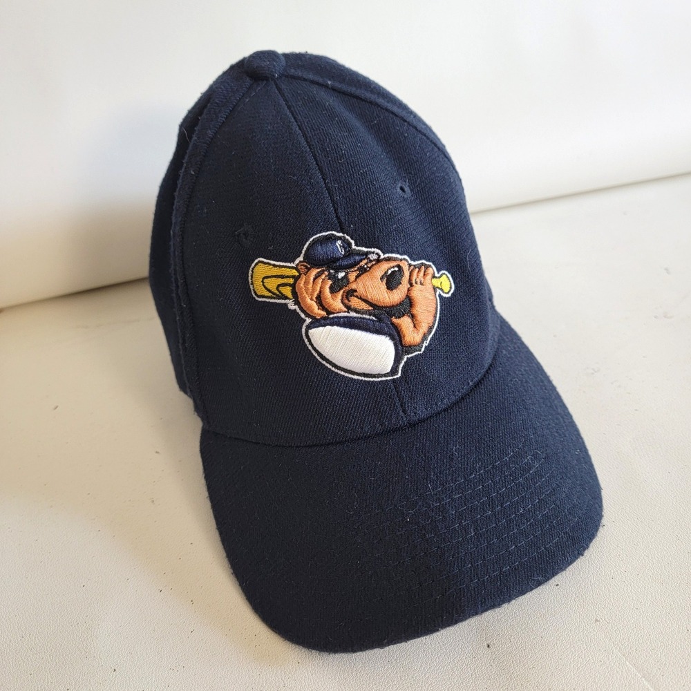 Vintage Zephyr Z-Fit Fresno Grizzlies Hat Cap Navy Blue Size Small MiLB Baseball